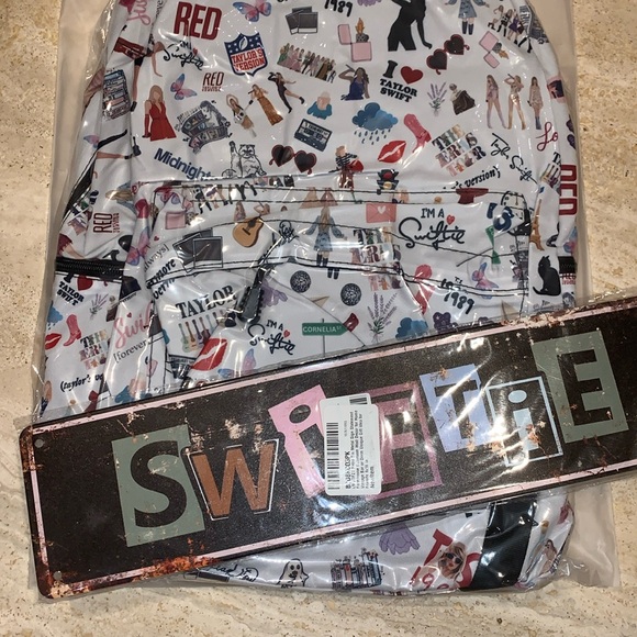 Taylor Swift Handbags - Taylor Swift Themed White Backpack. NWT
